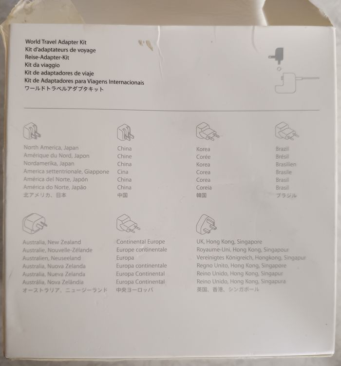 Kit adaptateur de voyage Apple World MD837ZM/A Neuf et Complet - photo numéro 2
