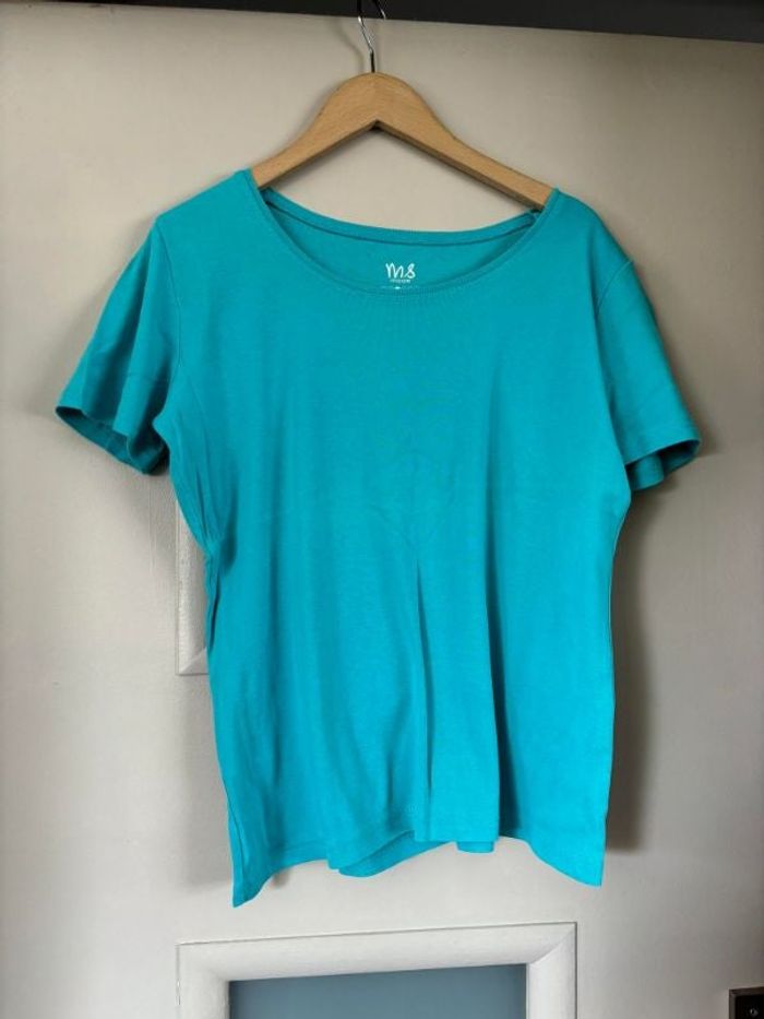 t shirt bleu basique