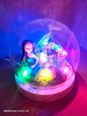 Boule en verre lumineuse fée 