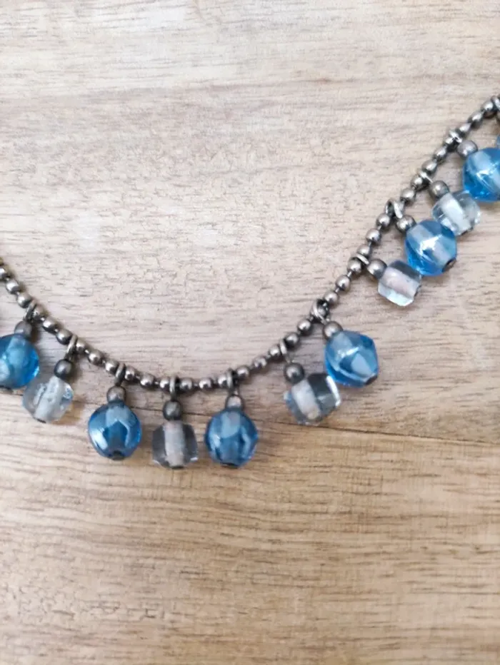 📿 collier pampilles en verre des années 90 👄 - photo numéro 4