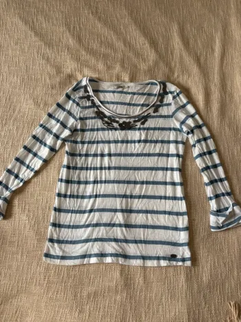 T-shirt manche rayé longue ddp taille m