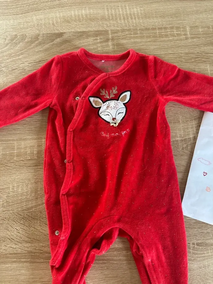 Pyjama velour 6 mois - photo numéro 2
