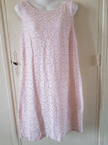 Robe dentelle rose pâle CAMAÏEU – Taille 42 