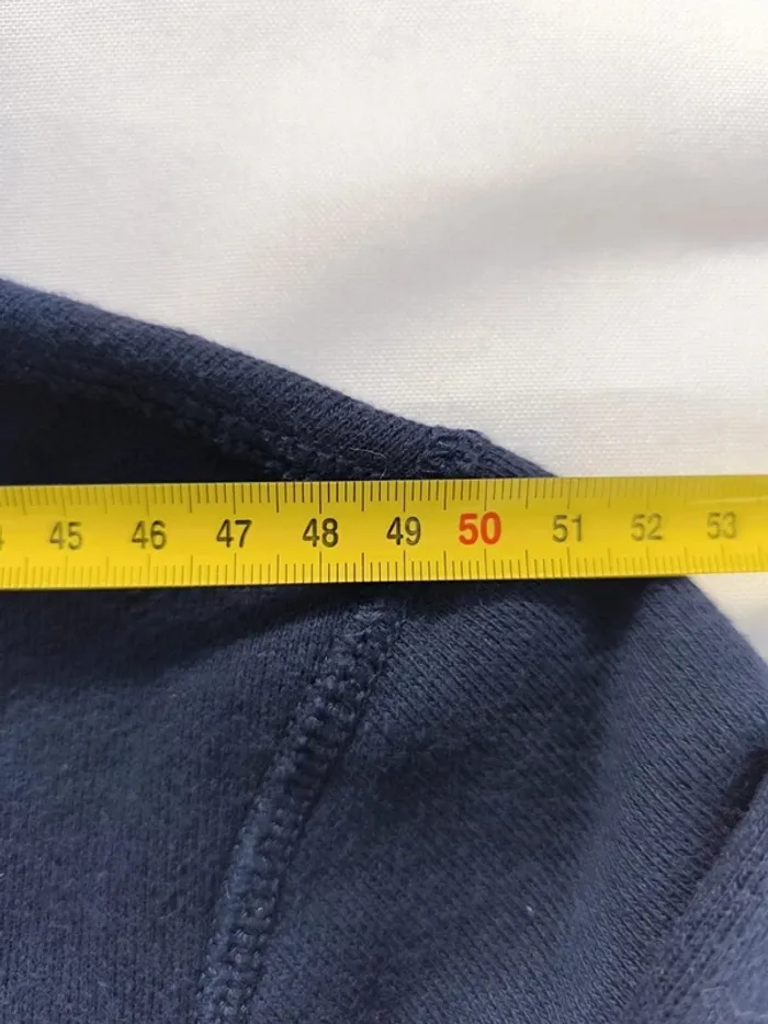 Sweat capuche zippé homme Ralph Lauren taille S bleu marine logo jaune - trou manche - photo numéro 12