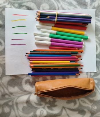Trousse feutres et crayons couleur