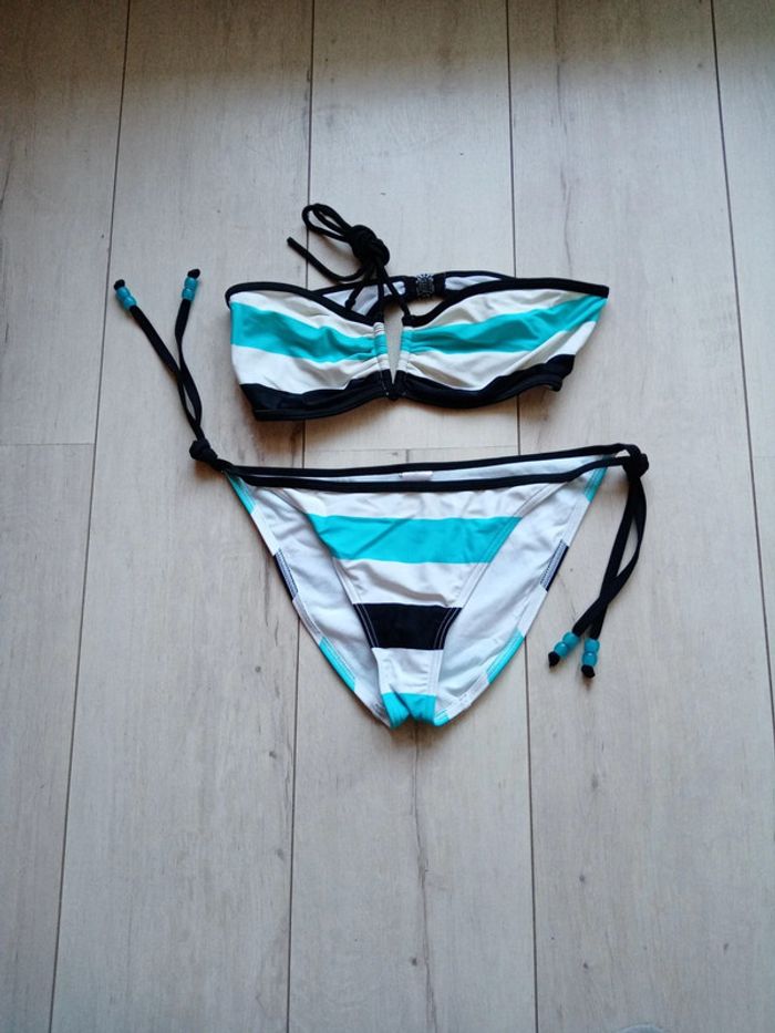 Maillot de bain rayé bleu Tribord