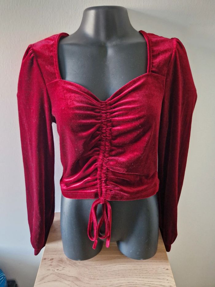 Top velours bordeau
