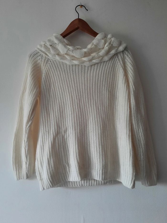 🤍 Magnifique pull à col roulé blanc Taille S 🤍 - photo numéro 3