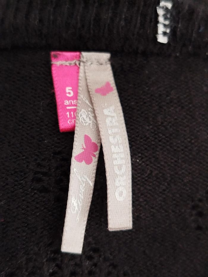 Joli gilet en laine noir Orchestra taille 5 ans - photo numéro 3