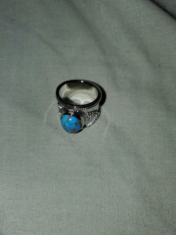 Bague large en turquoise