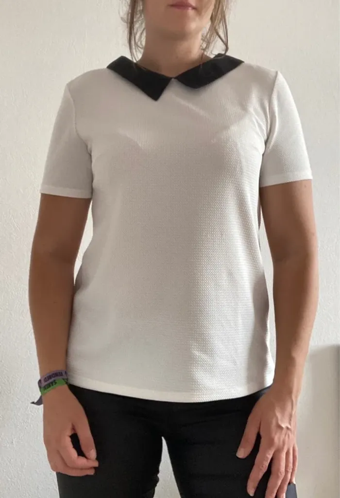 T shirt col claudine