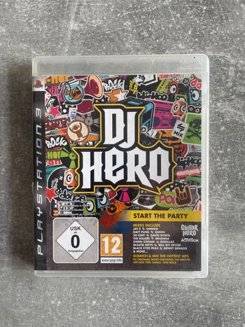 Jeu pour Sony PS3, Dj hero en anglais.