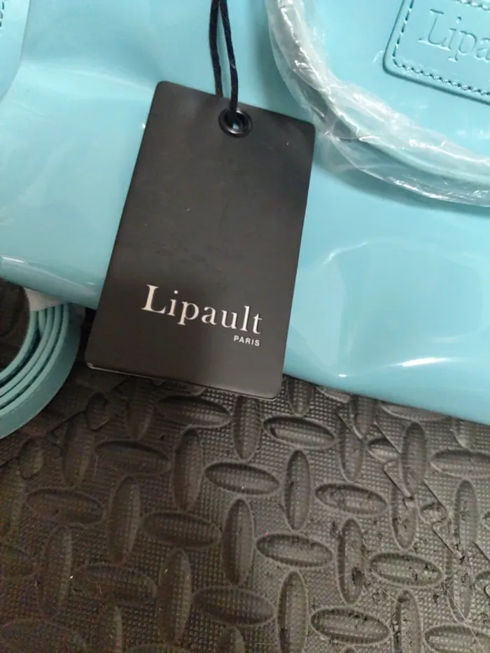 Sac à main Lipault x Samsonite bleu turquoise style bowling neuf - photo numéro 3