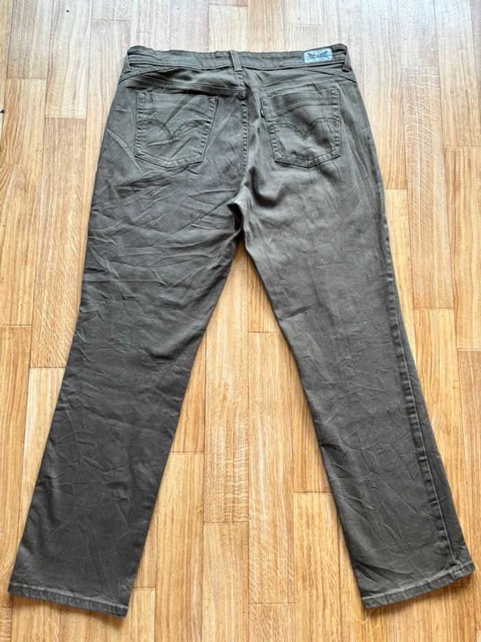 Jean levi’s femme 505 straight leg droit kaki vert mi taille haute W37 46/48 3Xl/4XL US rare - photo numéro 11