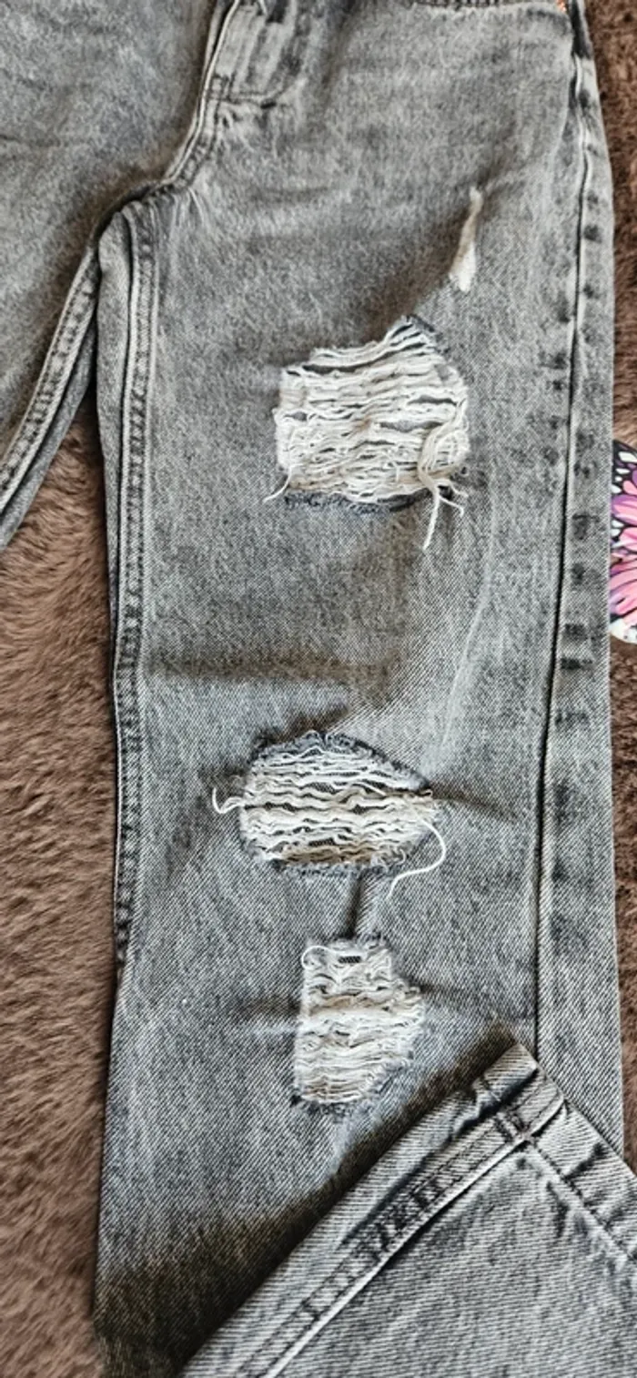Jeans troué boyfriend taille 32 xxs - photo numéro 3