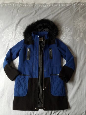 Manteau bleu/noir Cache Cache