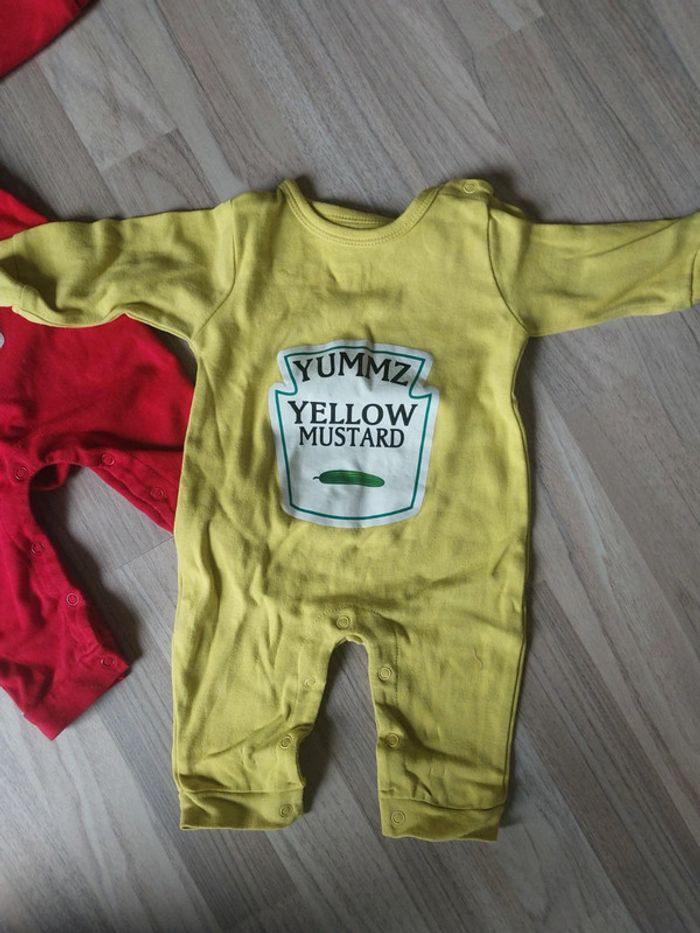 Lot 2 pyjamas ketchup moutarde 6 mois - photo numéro 2