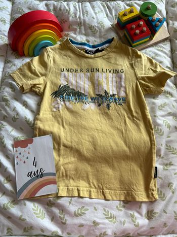 teeshirt manches courtes jaune 4 ans