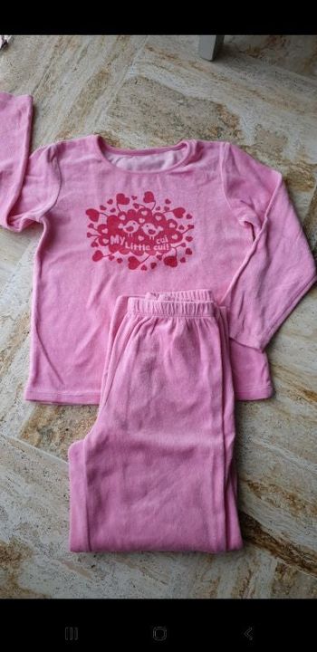 Pyjama fille 7-8 ans rose chaud