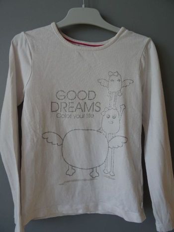 T-shirt blanc à manches longues