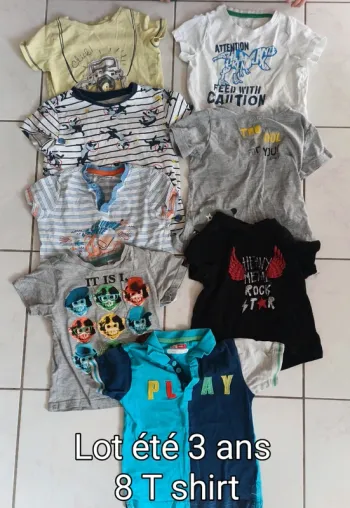 Lot été 3 ans 8 T shirts