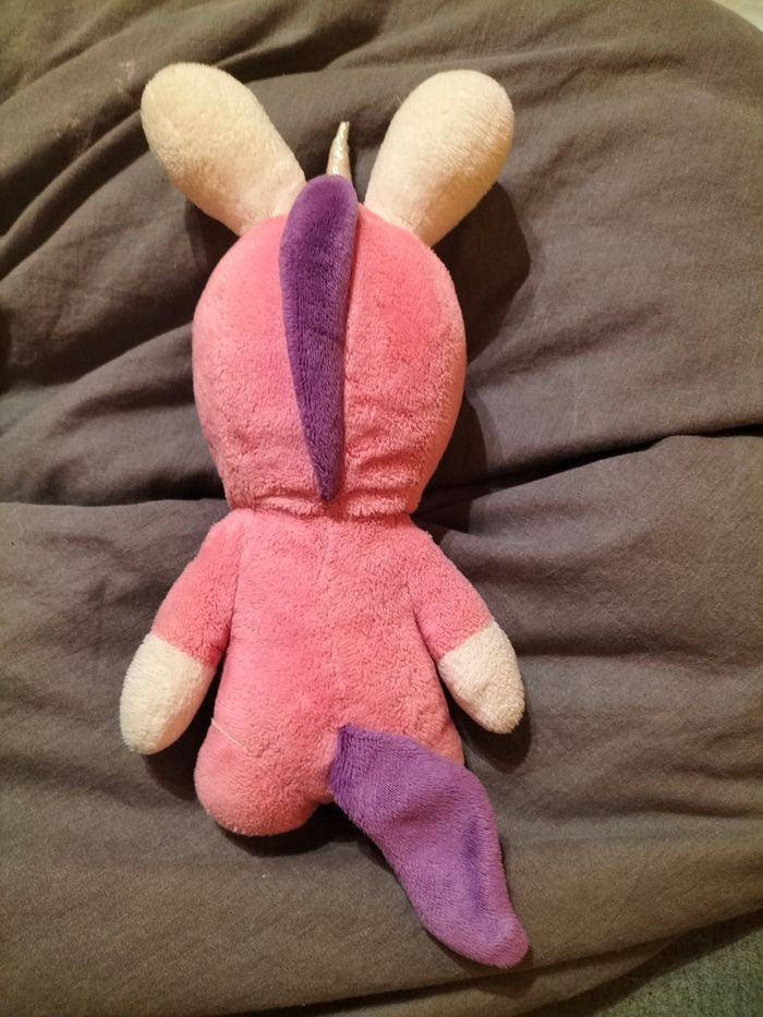 Doudou lapin crétin licorne - photo numéro 2