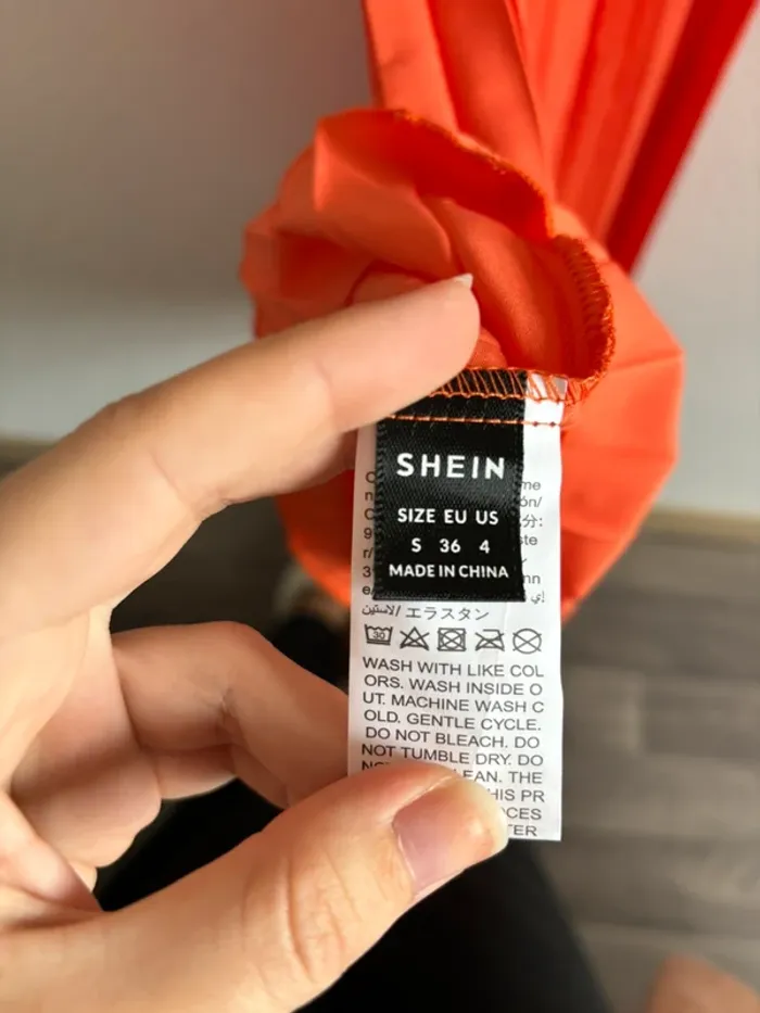 Robe plissée orange taille S - photo numéro 8