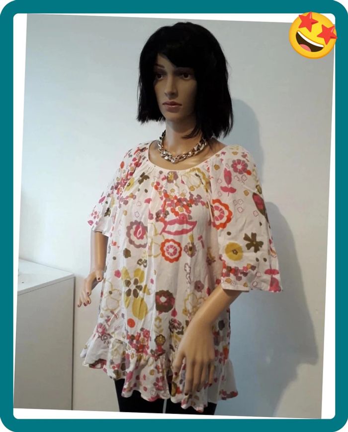 Blouse d'été Blanche Porte Taille XL💞🌿 - photo numéro 7