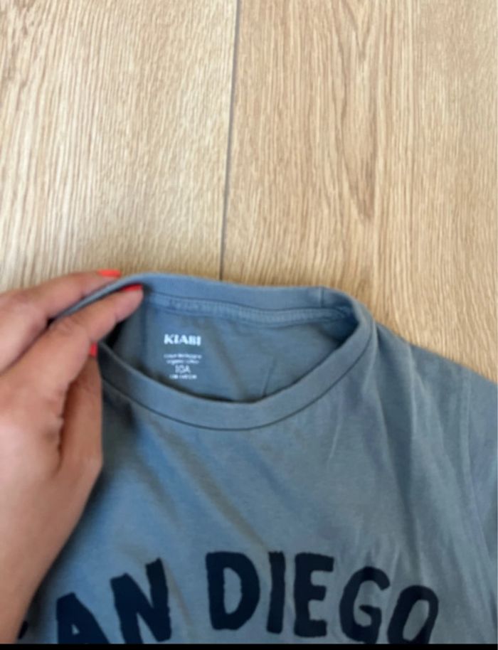Teeshirt Kiabi San Diego gris anthracite/bleu - photo numéro 2