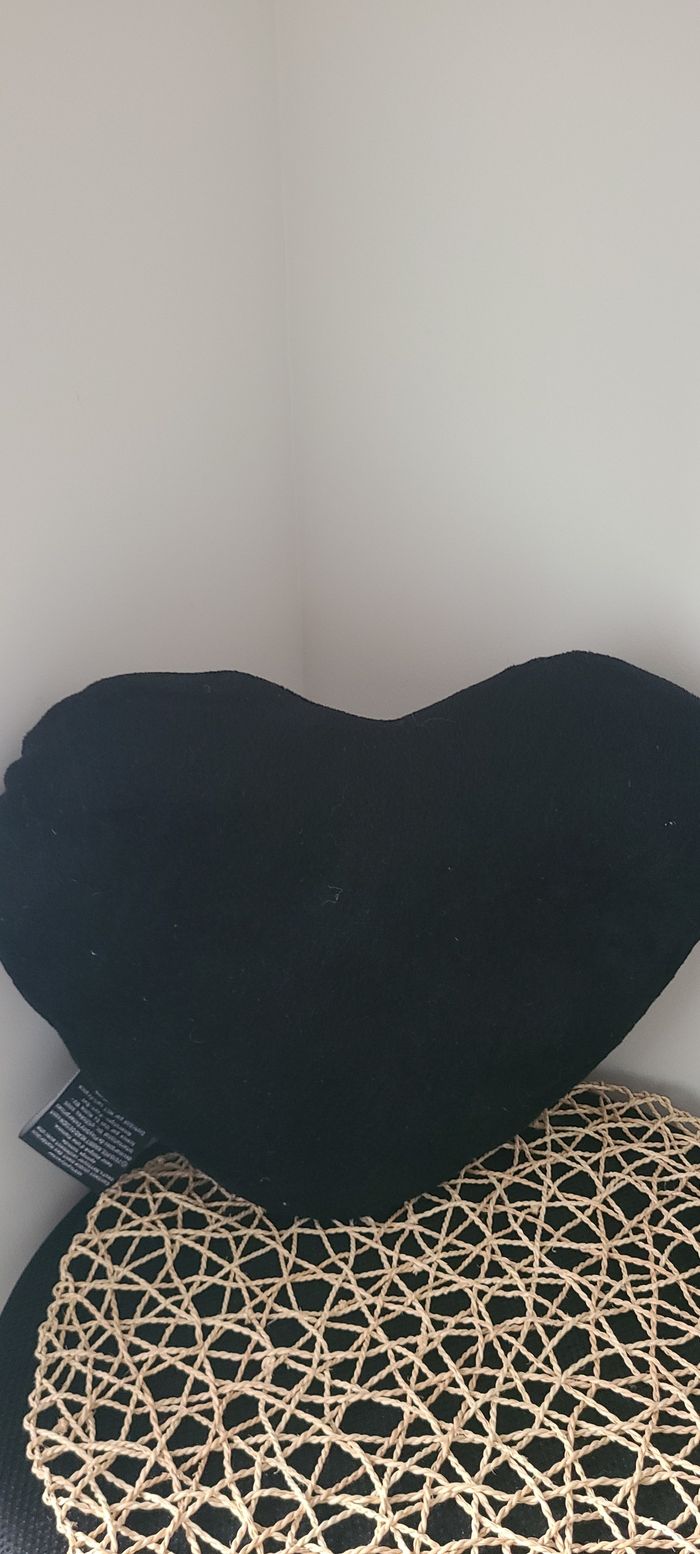 Coussin Playboy Bunny original en forme de cœur, collectionneur, environ 28 cm, noir, 2007 - photo numéro 5