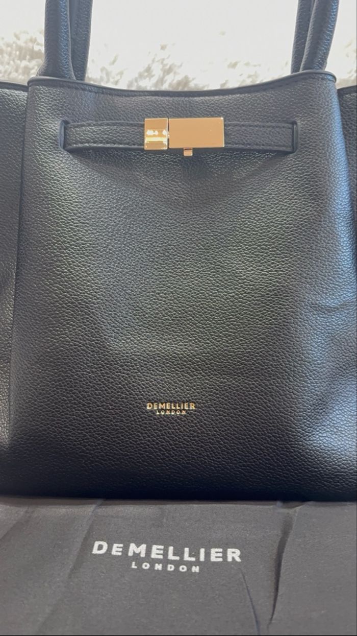 Sac vintage en cuir noir Demellier - photo numéro 2