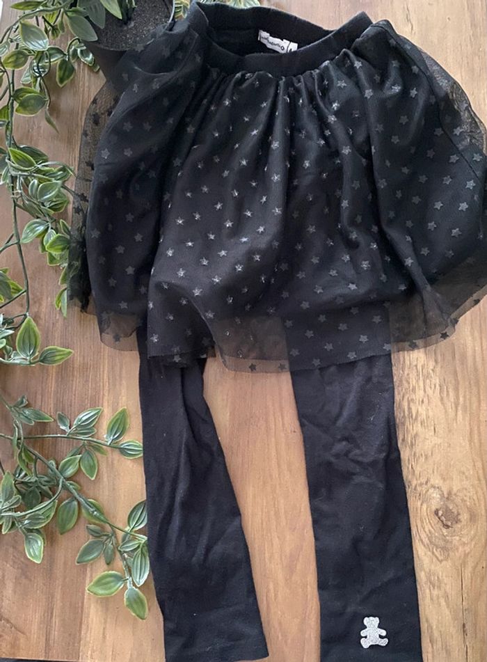 Jupe avec legging Lulu castagnette 4 ans