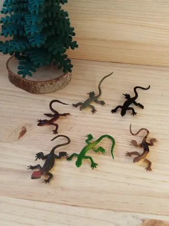 Figurine lot 6 lézards Animal de la campagne