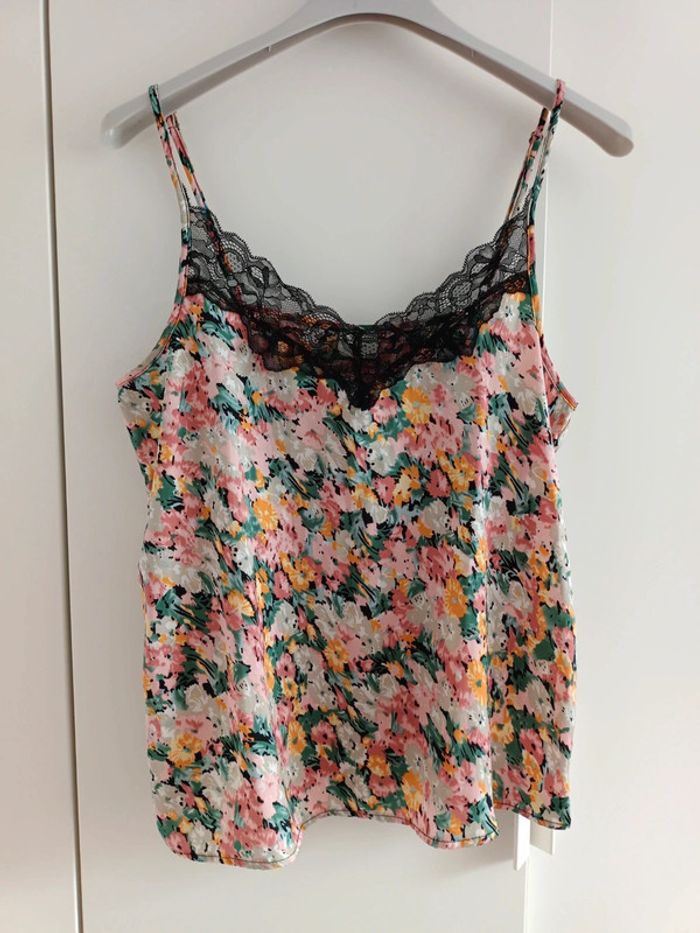 Débardeur jacqueline de yong 36 fleurs dentelle