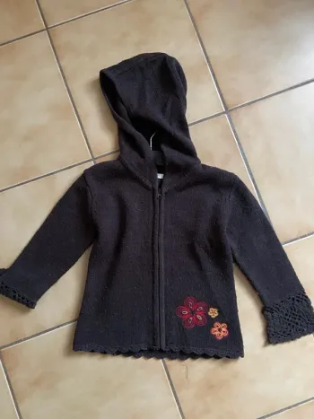 Gilet zippé 4 ans fille