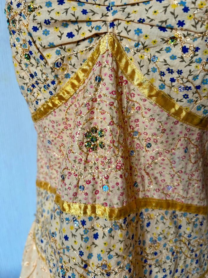 🌞🌿Top boho chic et lumineux brodé made in India Summer fairy soul hippie top🌿🌞 - photo numéro 15