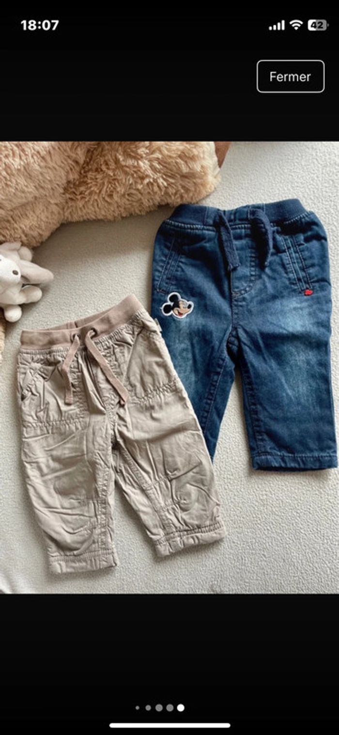 Lot 2 pantalons bébé garçon - photo numéro 12