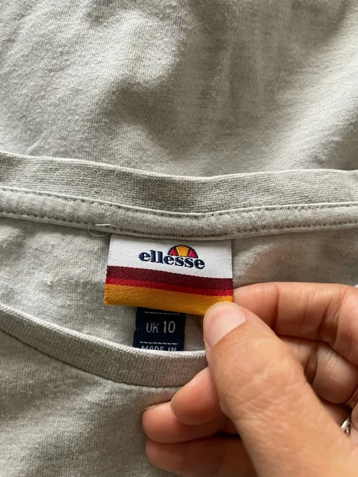 T-shirt Ellesse taille 38 gris crop top - photo numéro 7