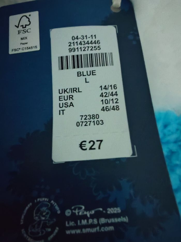 Combinaison schtroumpf neuve - photo numéro 3