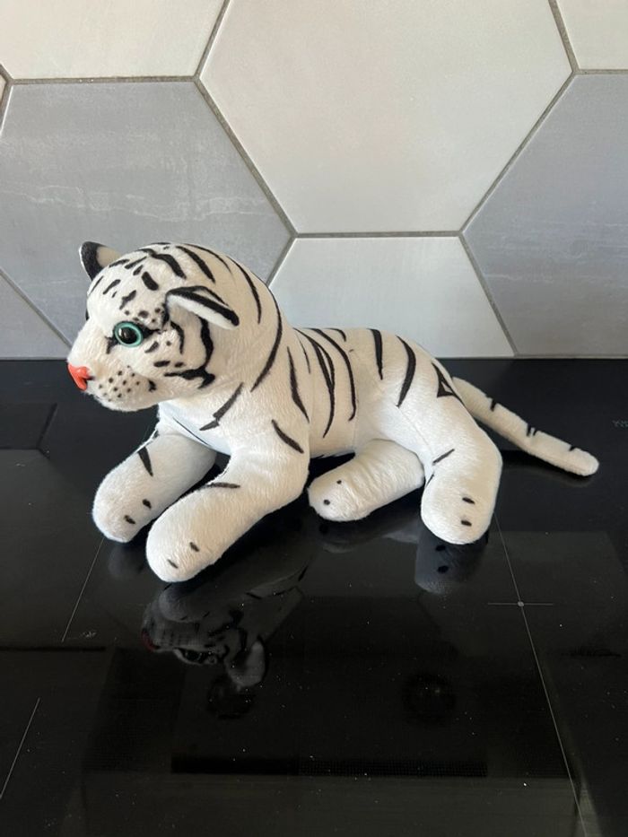 Peluche tigre blanc
