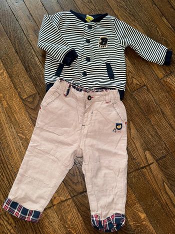 Gilet Tao et pantalon sergent major 9 mois