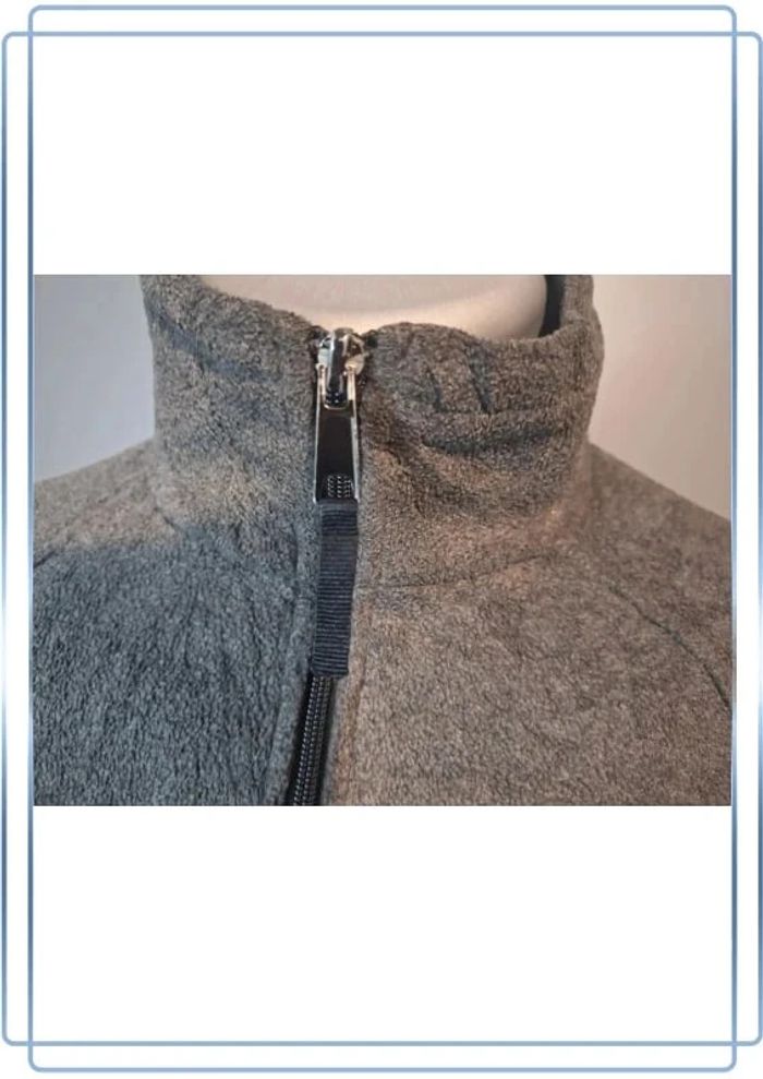 polaire full zip columbia femme gris foncé - taille S / logo brodé (271) - photo numéro 3