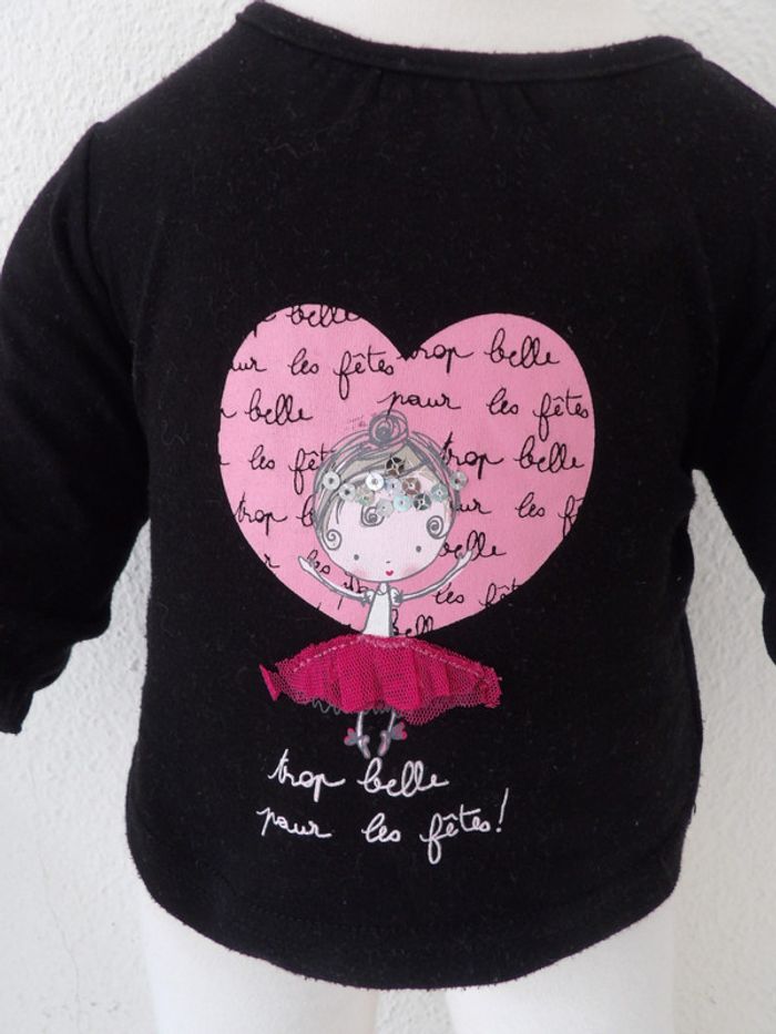 Tee shirt manches longues fille - 3 mois - photo numéro 2