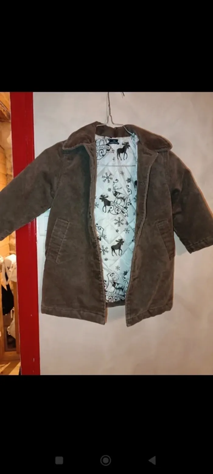 *spécial rentrée* Manteau velours doudoune Sergent Major taille 3 ans - photo numéro 2