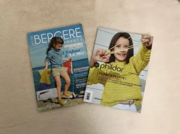 Lot 2 revues tricot printemps été - Bergère de France N°185 - Phildar N°199