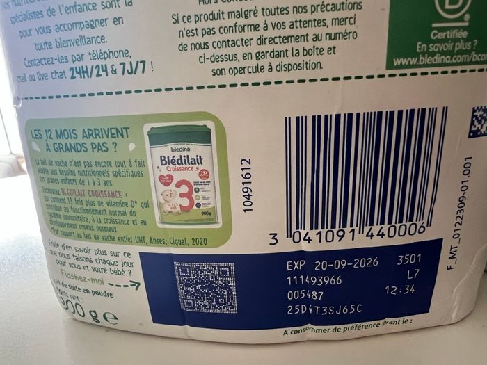 4 lait blédilait 2eme age - photo numéro 2