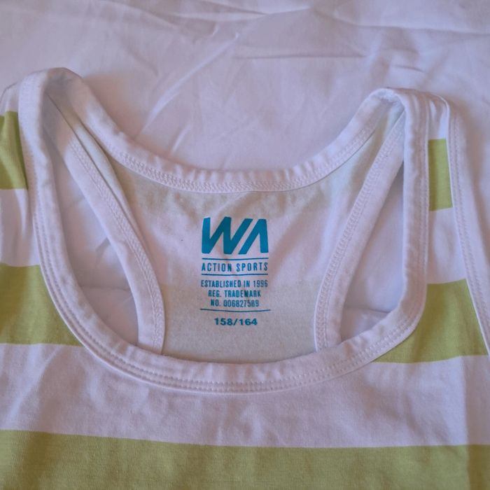 Débardeur blanc/vert anis - photo numéro 3