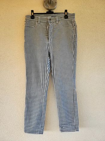 Pantalon pantacourt femme à carreaux taille 42
