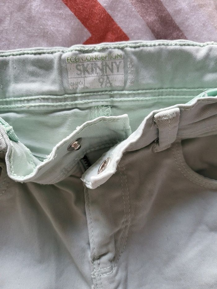 Pantalon 3/4 vert pâle 9 ans - photo numéro 3