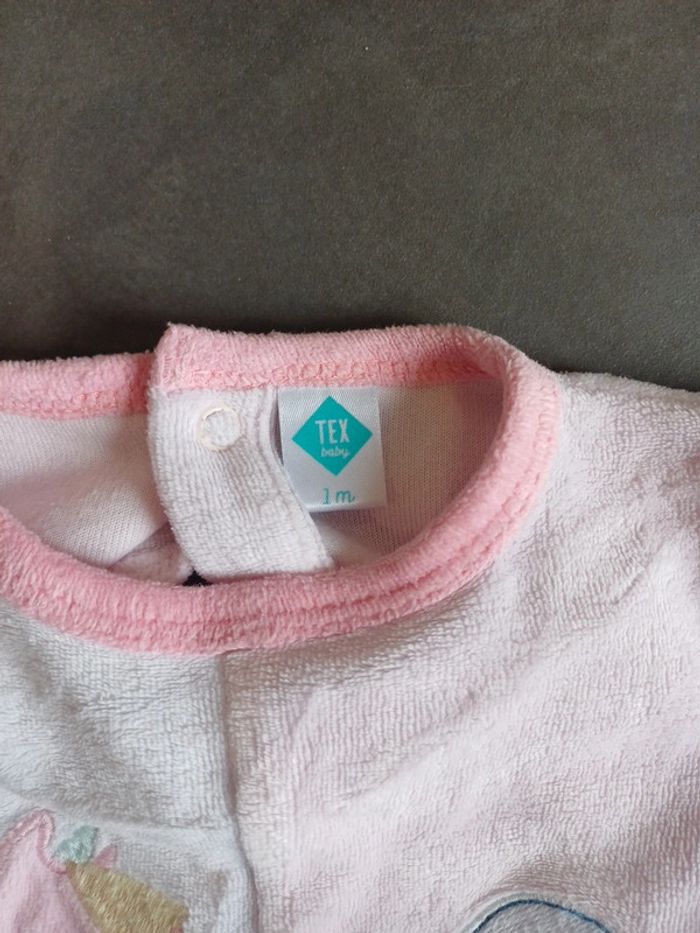 Pyjama licorne  tex 1 mois - photo numéro 3